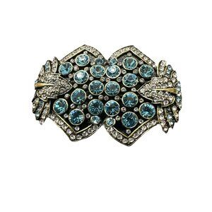 HEIDI DAUS Brooch Blue HALTING GLAMOUR Pin